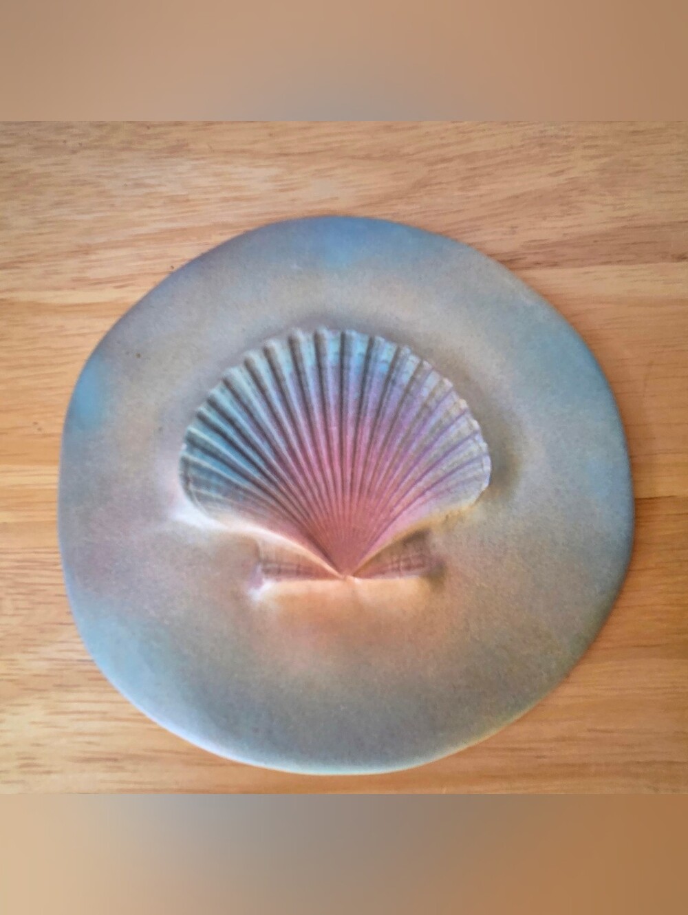Coastal Beach Seashell Small Wall Art - Pastel Ceramic